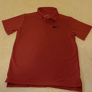 Nike Dri Fit- Boys Polo Shirt- M-Red